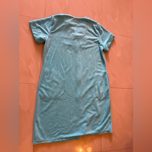 Miss Elaine Relax full Zip Front Waffle Knit Robe pocket size M - Picture 15 of 16